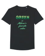 Green is Nature's favorite color Tricou mânecă scurtă guler larg Bărbat Skater