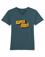 Super Mom Tricou mânecă scurtă guler V Bărbat Presenter