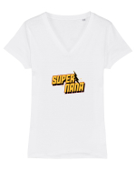 Super Nana Tricou mânecă scurtă guler V Damă Evoker