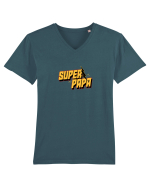 Super Papa Tricou mânecă scurtă guler V Bărbat Presenter