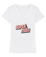 Super Mama Tricou mânecă scurtă guler V Damă Evoker