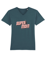 Super Mama Tricou mânecă scurtă guler V Bărbat Presenter