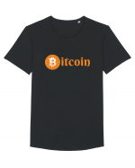 Bitcoin Tricou mânecă scurtă guler larg Bărbat Skater