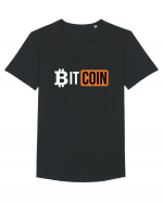 Bitcoin Tricou mânecă scurtă guler larg Bărbat Skater