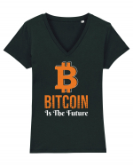 Bitcoin Is The Future Tricou mânecă scurtă guler V Damă Evoker