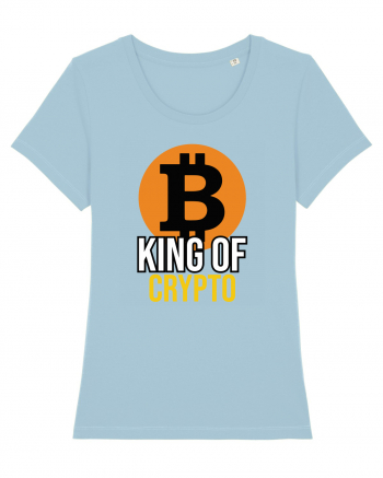 Bitcoin King Of Crypto Sky Blue