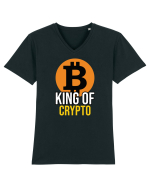 Bitcoin King Of Crypto Tricou mânecă scurtă guler V Bărbat Presenter