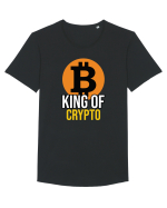 Bitcoin King Of Crypto Tricou mânecă scurtă guler larg Bărbat Skater