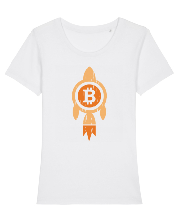 Bitcoin Rocket White