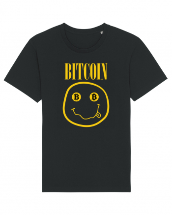 Bitcoin Smiley Face Black