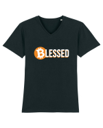 Blessed Bitcoin Tricou mânecă scurtă guler V Bărbat Presenter