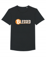 Blessed Bitcoin Tricou mânecă scurtă guler larg Bărbat Skater