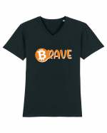 Brave Bitcoin Tricou mânecă scurtă guler V Bărbat Presenter