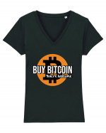 Buy Bitcoin Tricou mânecă scurtă guler V Damă Evoker