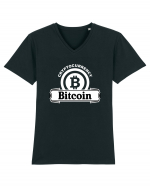 Cryptocurrency Bitcoin Tricou mânecă scurtă guler V Bărbat Presenter