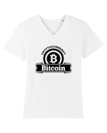 Cryptocurrency Bitcoin Tricou mânecă scurtă guler V Bărbat Presenter