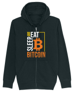 Eat Sleep Bitcoin Hanorac cu fermoar Unisex Connector