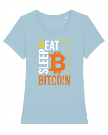 Eat Sleep Bitcoin Sky Blue