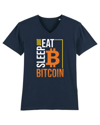 Eat Sleep Bitcoin French Navy