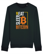 Eat Sleep Bitcoin Bluză mânecă lungă Unisex Rise