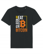 Eat Sleep Bitcoin Tricou mânecă scurtă Unisex Rocker