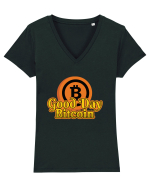 Good Day Bitcoin Tricou mânecă scurtă guler V Damă Evoker