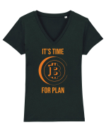 It's Time For B Plan Tricou mânecă scurtă guler V Damă Evoker