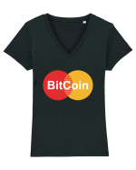 Master Bitcoin Tricou mânecă scurtă guler V Damă Evoker