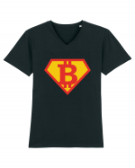 Super Bitcoin Tricou mânecă scurtă guler V Bărbat Presenter