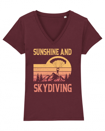 Sunshine And Skydiving Burgundy