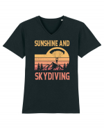 Sunshine And Skydiving Tricou mânecă scurtă guler V Bărbat Presenter