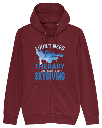 I Don't Need Therapy I Just Need To Go Skydiving Burgundy