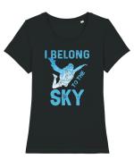 I Belong To The Sky Tricou mânecă scurtă guler larg fitted Damă Expresser
