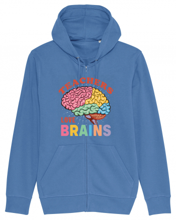 Teachers Love Brains Bright Blue