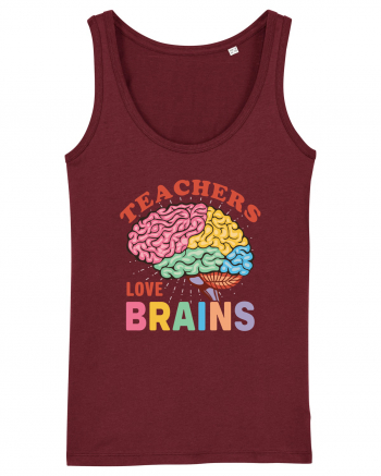 Teachers Love Brains Burgundy