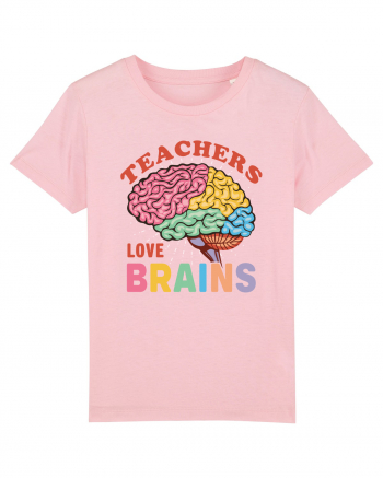 Teachers Love Brains Cotton Pink