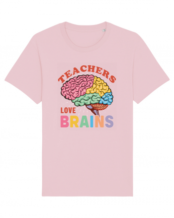 Teachers Love Brains Cotton Pink