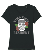 Resident Vama Veche Tricou mânecă scurtă guler larg fitted Damă Expresser