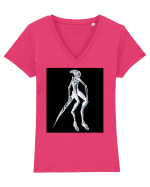 Xenomorph Tricou mânecă scurtă guler V Damă Evoker