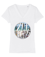 Vama Veche Tricou mânecă scurtă guler V Damă Evoker
