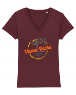 Vama Veche Vibes Tricou mânecă scurtă guler V Damă Evoker