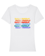 Hello Summer Tricou mânecă scurtă guler larg fitted Damă Expresser