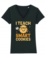 I Teach Smart Cookies Tricou mânecă scurtă guler V Damă Evoker