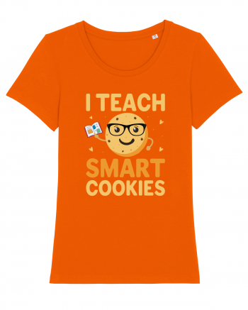 I Teach Smart Cookies Bright Orange