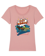 EEEEE Madalina Tricou mânecă scurtă guler larg fitted Damă Expresser