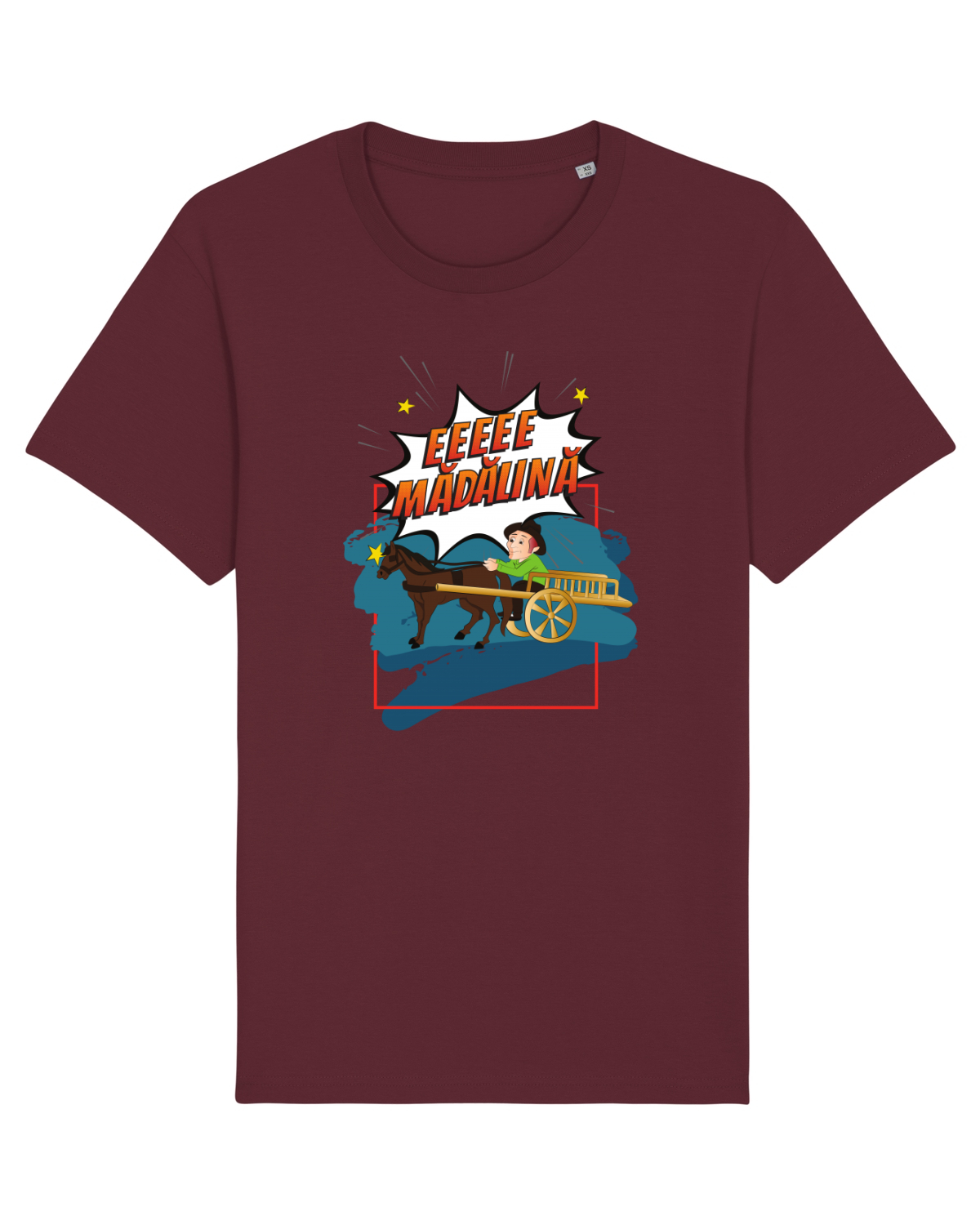 Tricou mânecă scurtă Unisex Rocker Burgundy