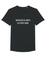 Liniste si o Carte Buna. Tricou mânecă scurtă guler larg Bărbat Skater