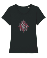 Patterns within patterns Tricou mânecă scurtă guler larg fitted Damă Expresser