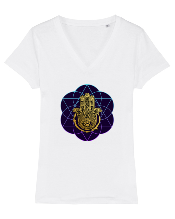 Hamsa Hand White