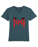 Vlad Dracul Vlad Tepes .Dracula Tricou mânecă scurtă guler V Bărbat Presenter